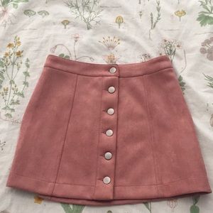 faux suede skirt